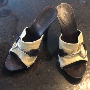 Gucci horse it high heel slides